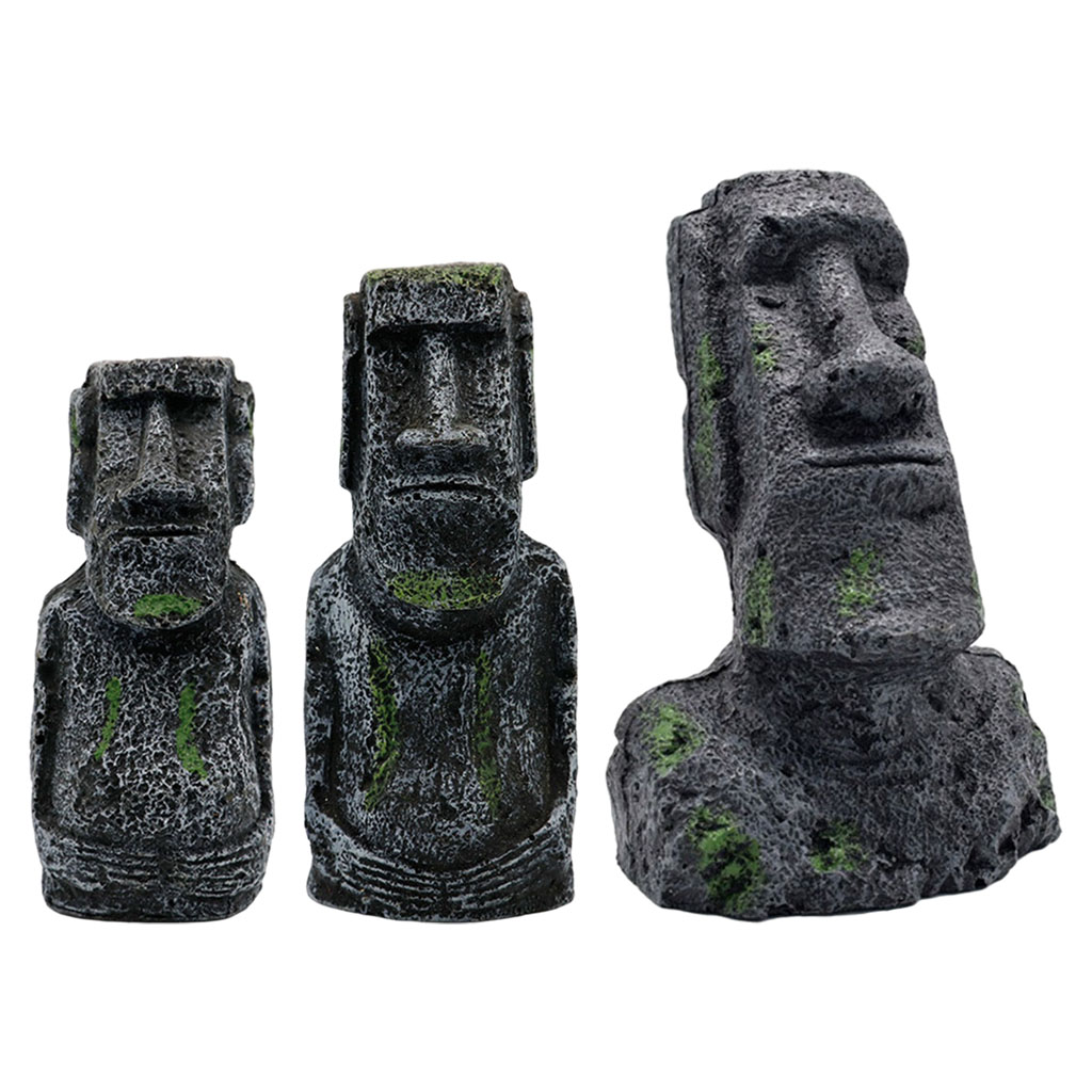 Aquarium Marine Fish - Statue Moai per acquario Isola di